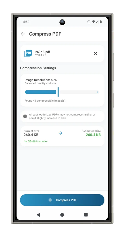 Android: compress