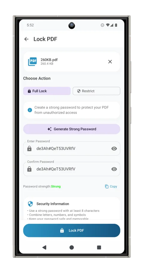 Android: lock
