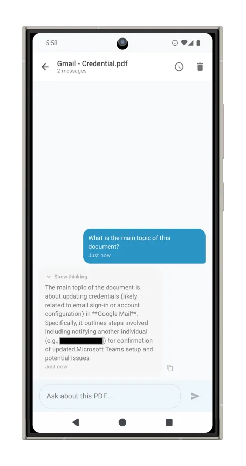 Android: AI chat