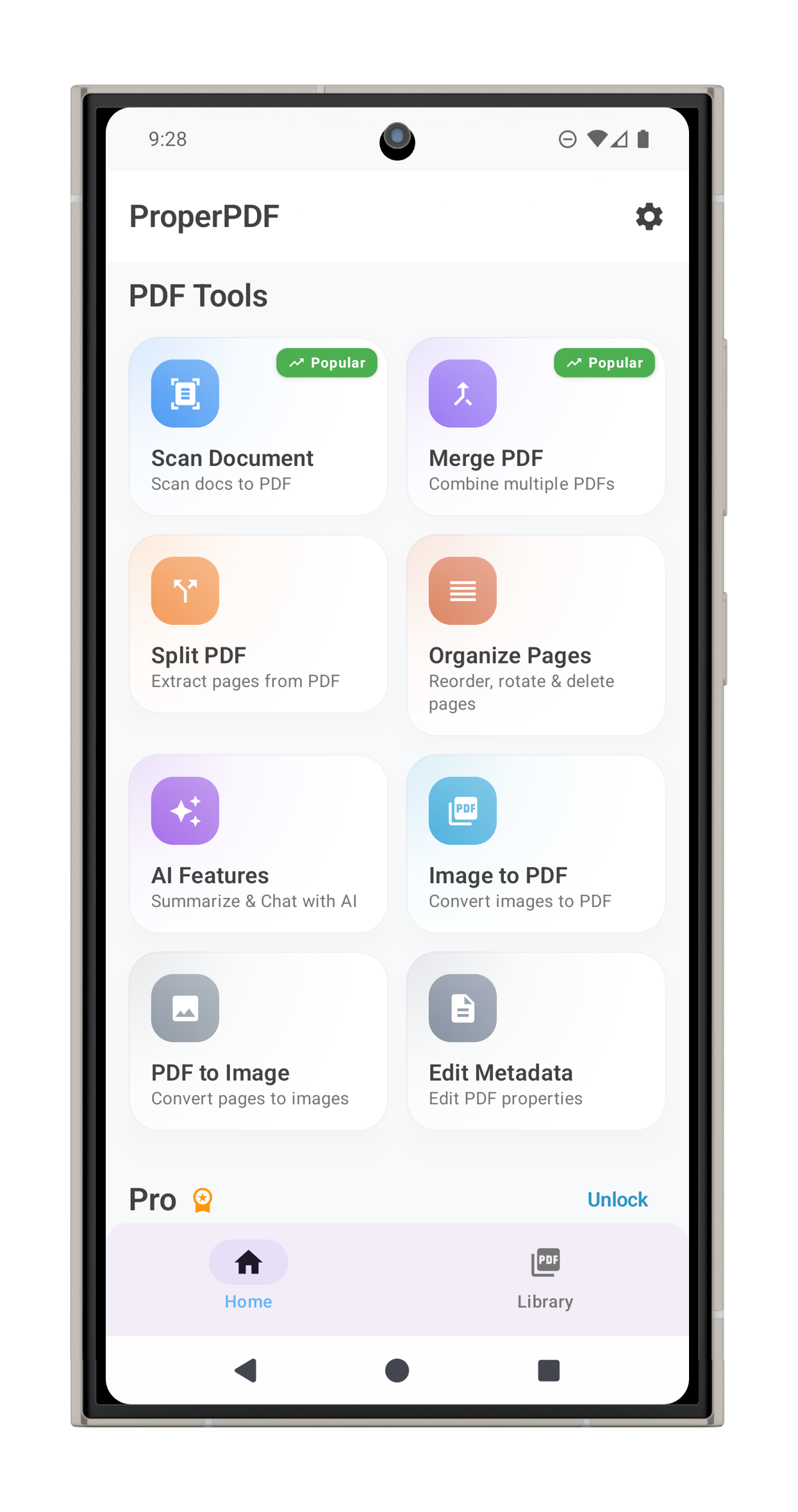 ProperPDF PDF tools on Android