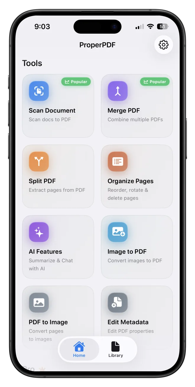 ProperPDF iPhone