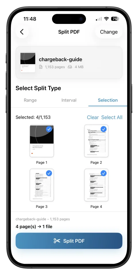 iPhone: split